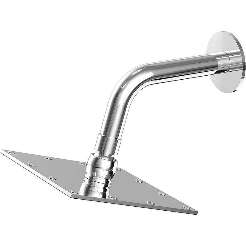 Dual Heads 16" Rainfall & High Pressure 6" Shower System w/ 3 Way Thermostatic Faucet - Chrome