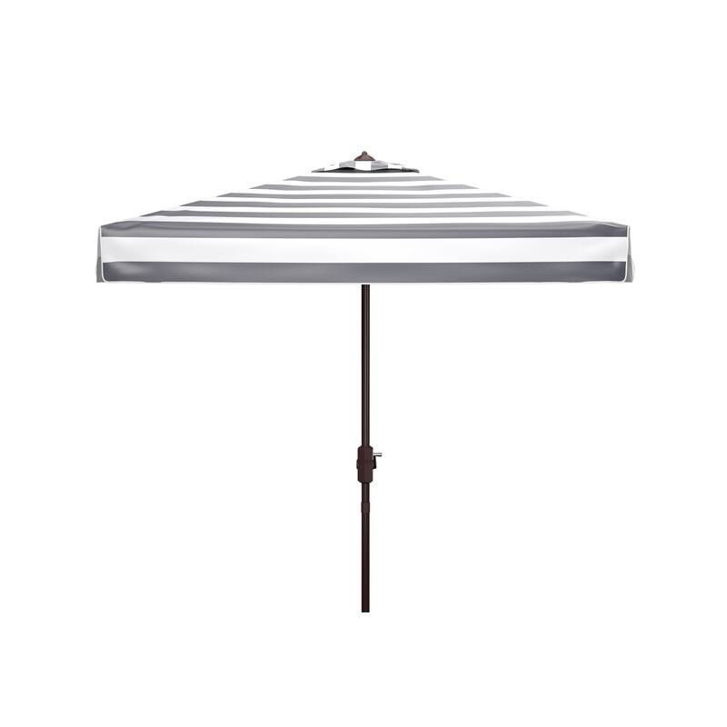 SAFAVIEH Outdoor Jaelynn Fashion Line 7.5 Ft Square Umbrella - Black/White