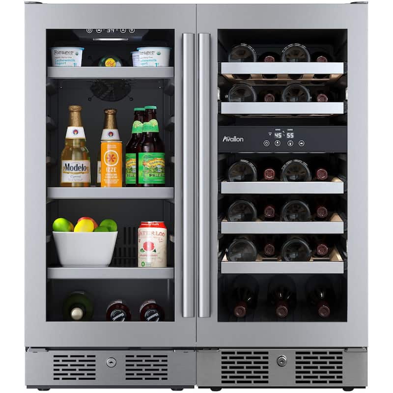 Avallon AWCBV8623 30" Wide 86 Can Capacity Beverage Cooler and 23 - Stainless Steel