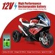 preview thumbnail 8 of 17, Gymax 12V Kids Ride on Motorcycle Licensed BMW 3 Wheels Electric Toy