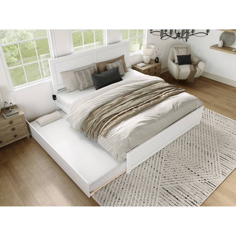 AFI, Canyon Platform Bed with Matching Footboard & Trundle