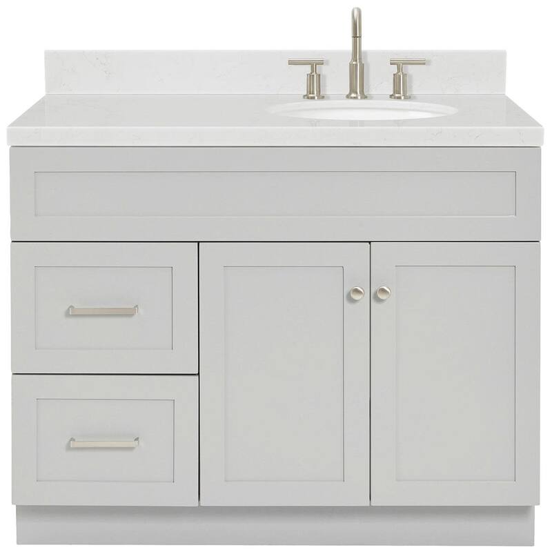 Ariel F042SRCQOVO Hamlet 42" Free Standing Single Basin Vanity Set - Grey