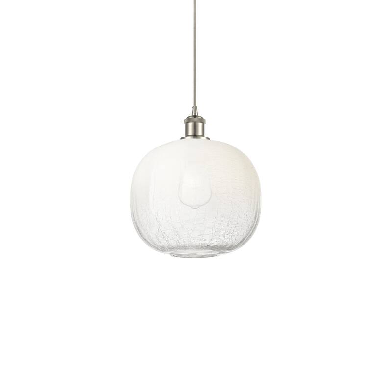 Innovations Lighting 516-1P-12-11 Brookhaven Sphere Pendant Brookhaven - Brushed Satin Nickel / Opal
