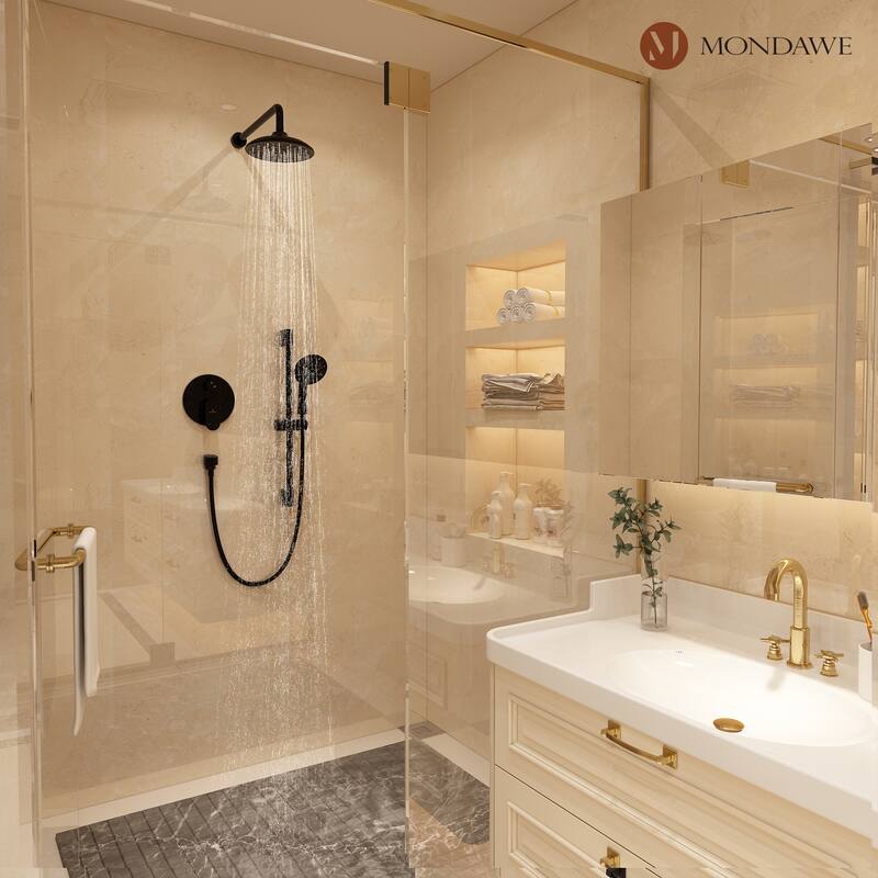 Retro Series 8 in. Rain Wall Mount Dual Shower Heads with 1.8 GPM