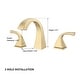 preview thumbnail 6 of 14, BATHLET Widespread Two-Handle Bathroom Faucet With Drain Assembly
