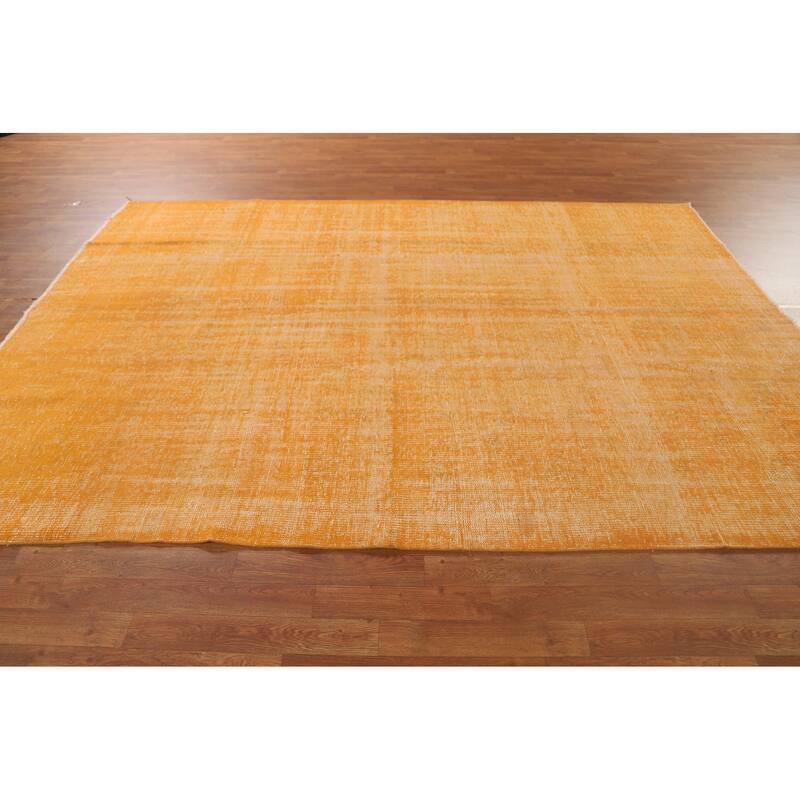 Over-Dyed Sparta Turkish Vintage Area Rug Hand-Knotted Wool Carpet - 7'0" x 9'9"