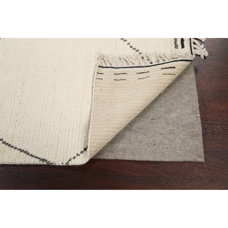 Vegetable Dye Moroccan Berber Oriental Area Rug Handmade Wool Carpet - 5'9" x 9'3"