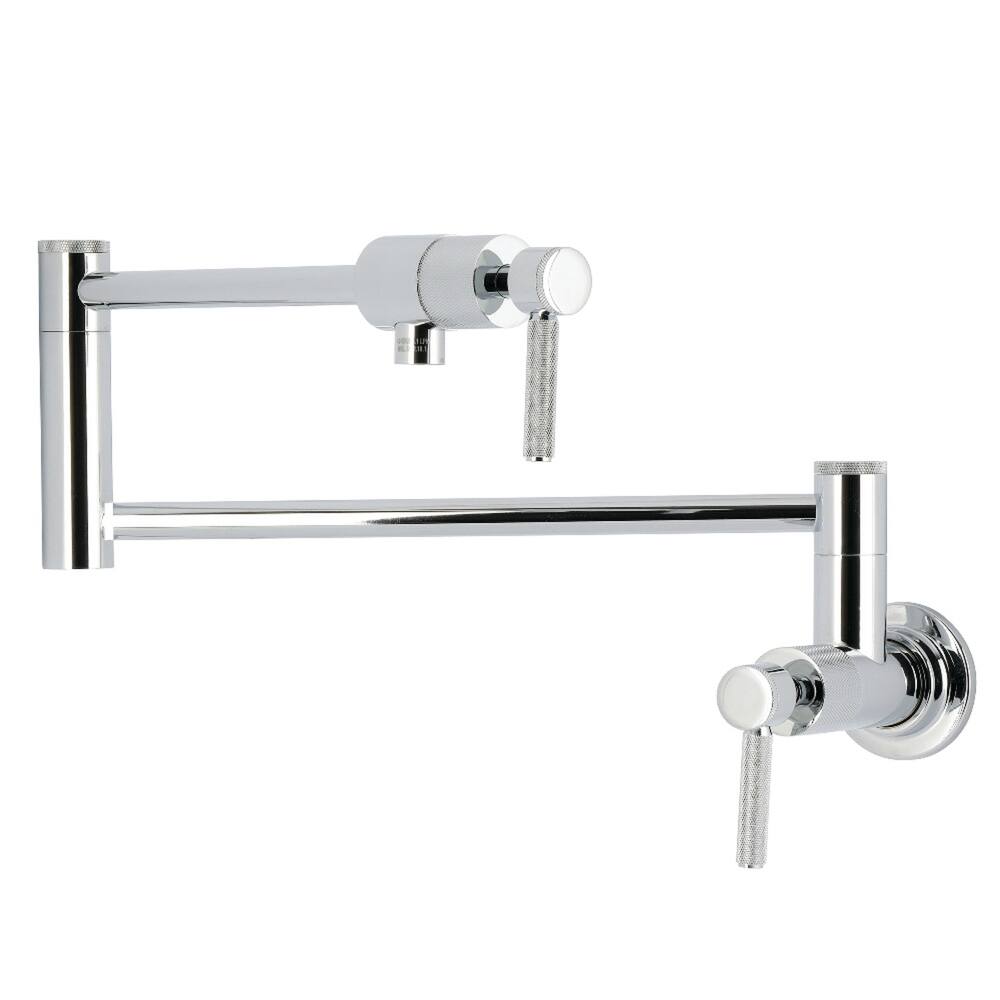 Kingston Brass Essex Double-Handle Wall-Mount Pre-Rinse Bridge Kitchen Faucet