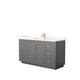 Option Dark Gray, Gold Trim, Giotto Quartz Top