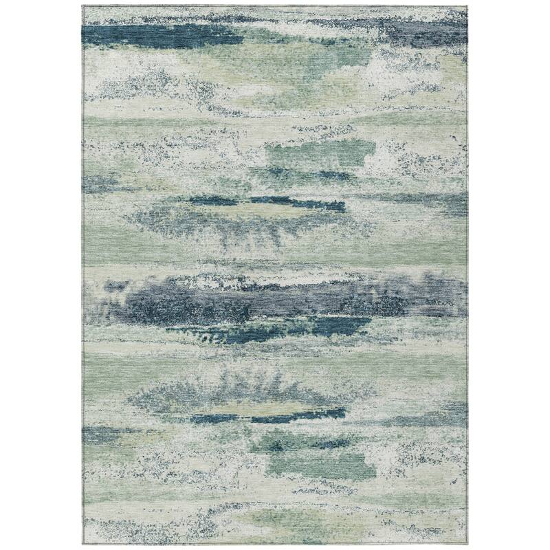 HomeRoots Abstract Transitional Rectangle Outdoor Rug