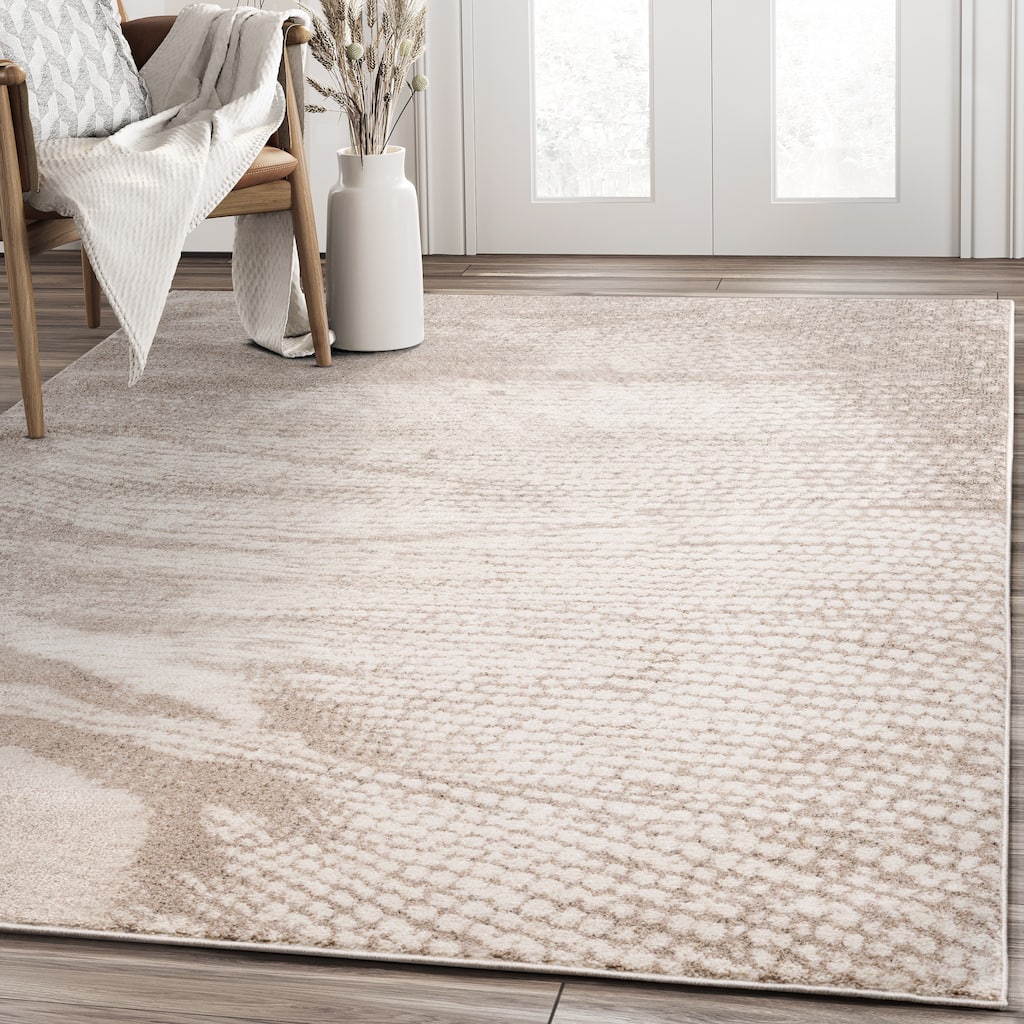 Abani Rugs Sahara SAH150A Desert Folds Beige Cream Area Rug