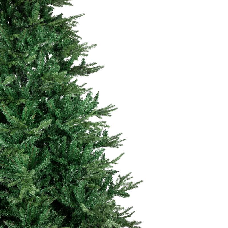 9' Juniper Pine Artificial Christmas Tree, Warm White LED Lights - 9 Foot