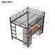 preview thumbnail 6 of 9, Full Size Metal Loft Bed with Built-in Desk and Shelves