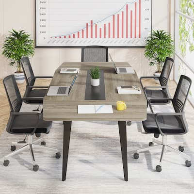 6FT Conference Table, Boat Shaped Meeting Table