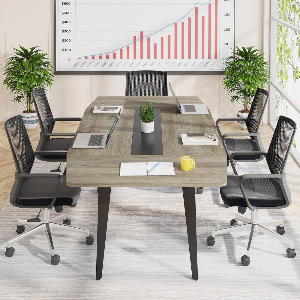 6FT Conference Table, Boat Shaped Meeting Table