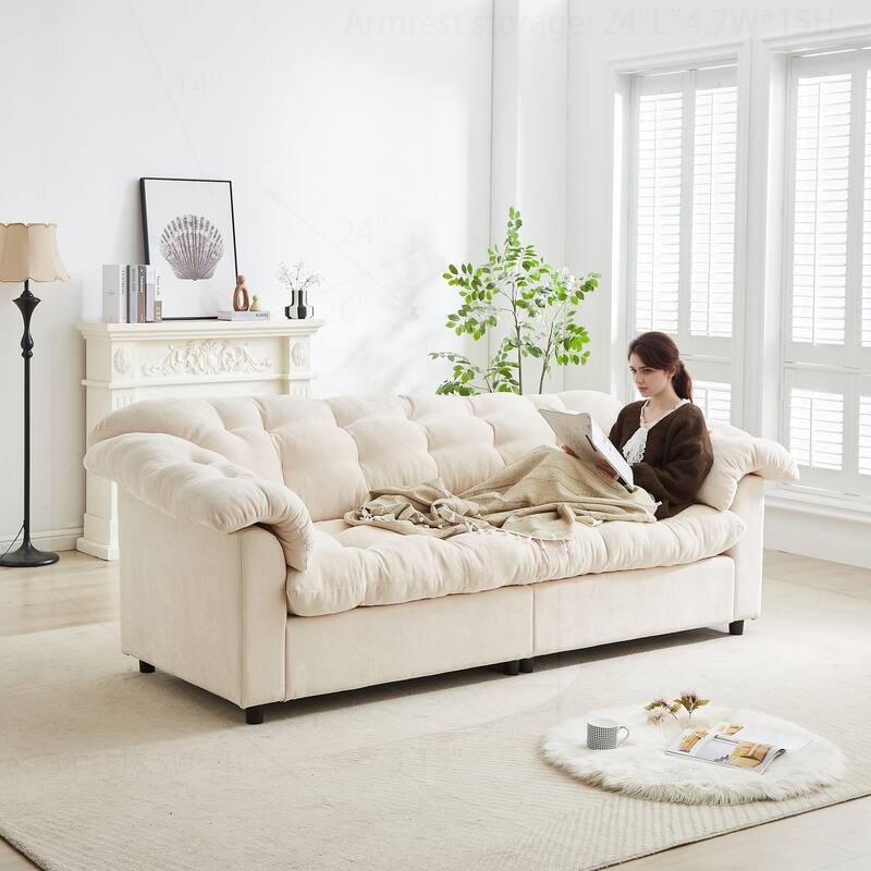 Comfortable Chenille Sofa for Various Spaces, Enhancing Interior Style