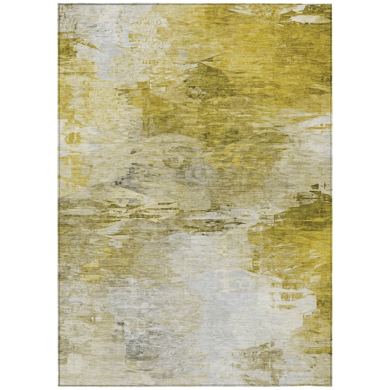 Machine Washable Indoor/ Outdoor Chantille Abstract Ombre Rug