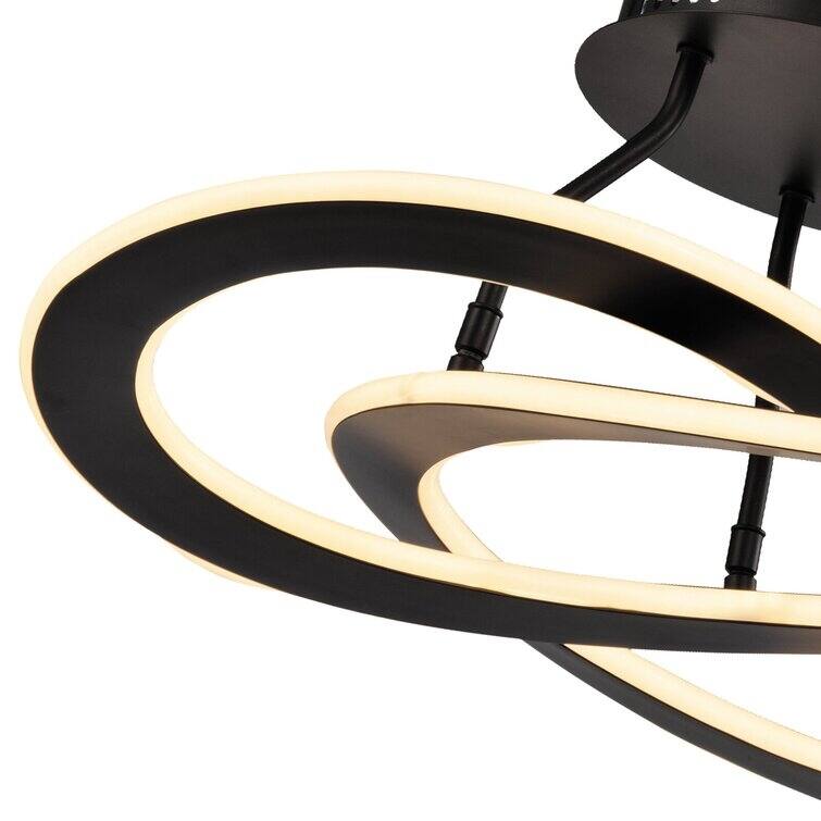 Maxax 2 - Light Unique/Statement Circle LED Semi Flush Mount