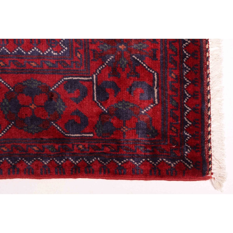ECARPETGALLERY Hand-knotted Finest Khal Mohammadi Red Wool Rug - 2'9 x 12'1