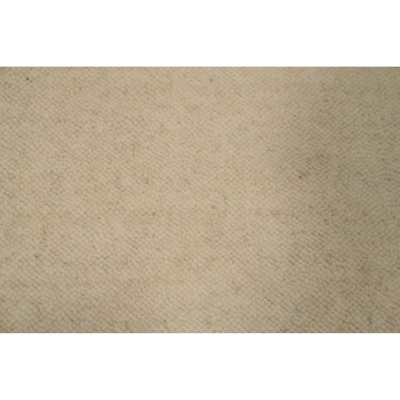 Hand Knotted Oriental 100% Wool Carpet Tribal Animal Pictorial Beige & Ivories Gabbeh Area Rug - 9' 10'' X 6' 7''