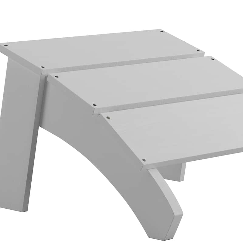Indoor/Outdoor Poly Resin Adirondack Style Ottoman - 20.5"D x 19.5"W x 13.5"H