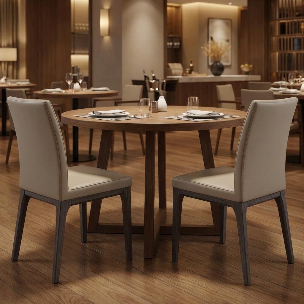 HomeRoots Set of Two Taupe and Gray Upholstered Faux Leather Dining Side Chairs - 20.00 in. x 35.00 in. x 23.00 in.