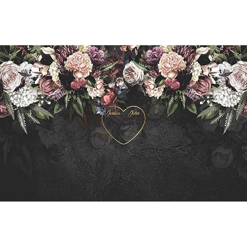 GK Wall Design Dark Floral Soft Rose Peony Blossom Peel&Stick Wallpaper