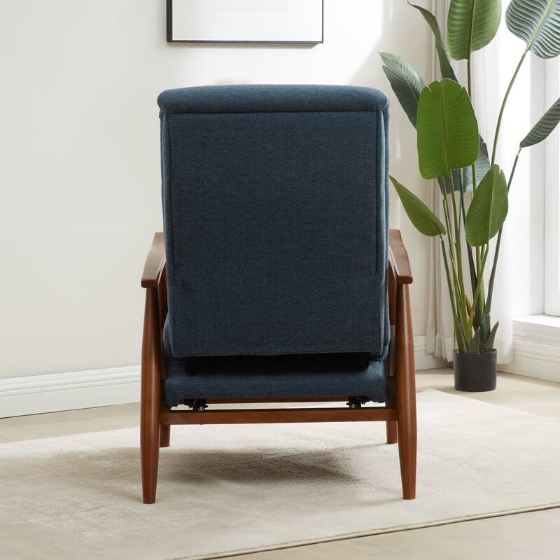 Taylor Wood Arm Push Back Recliner in Performance Fabric by Greyson Living