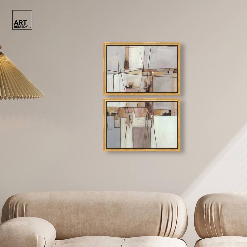 Unspoken Thoughts II Canvas Set of 2 by Art Remedy