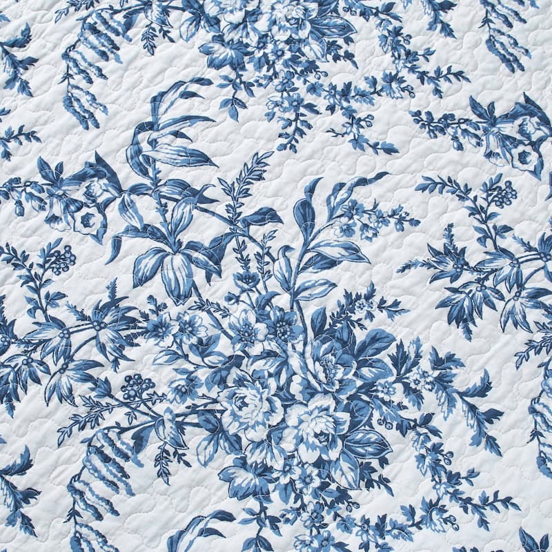 Laura Ashley Bedford Cotton Reversible Quilt Set