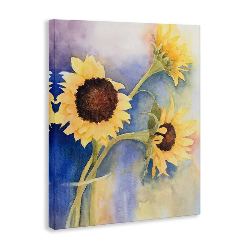 Stupell Sunflower Trio in Vase Canvas Wall Art Design By Stephanie Fielden