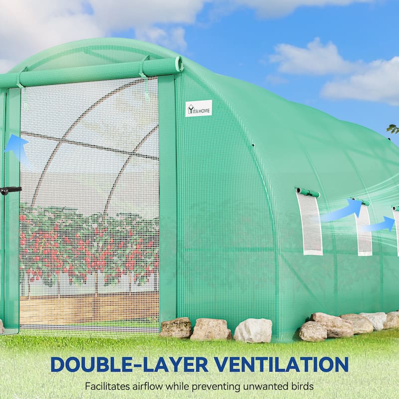 Moasis Walk-in Greenhouse with Reinforced Steel Frame