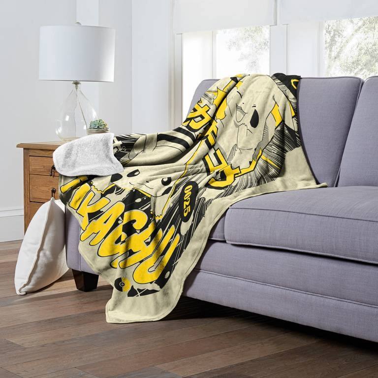 Pokemon Anime Pikachu Sherpa Throw Bed Bath & Beyond 40184687