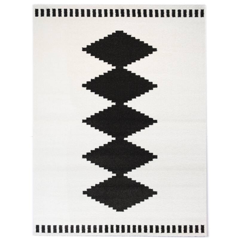 Nisha Geometric Modern Stripe Area Rug