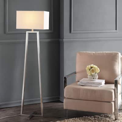 SAFAVIEH Lighting 60-inch Lyell Nickel Floor Lamp - 16"x11"x60"