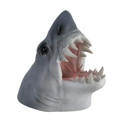 Parched Predator Imitation Shark Head Wine Bottle Holder - 9 X 6.25 X 9 inches