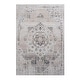 preview thumbnail 6 of 10, LOOM & LUXE Collection Cream/Beige/Medallion Non-Shedding Area Rug 120" D x 93" W x 0.28" H