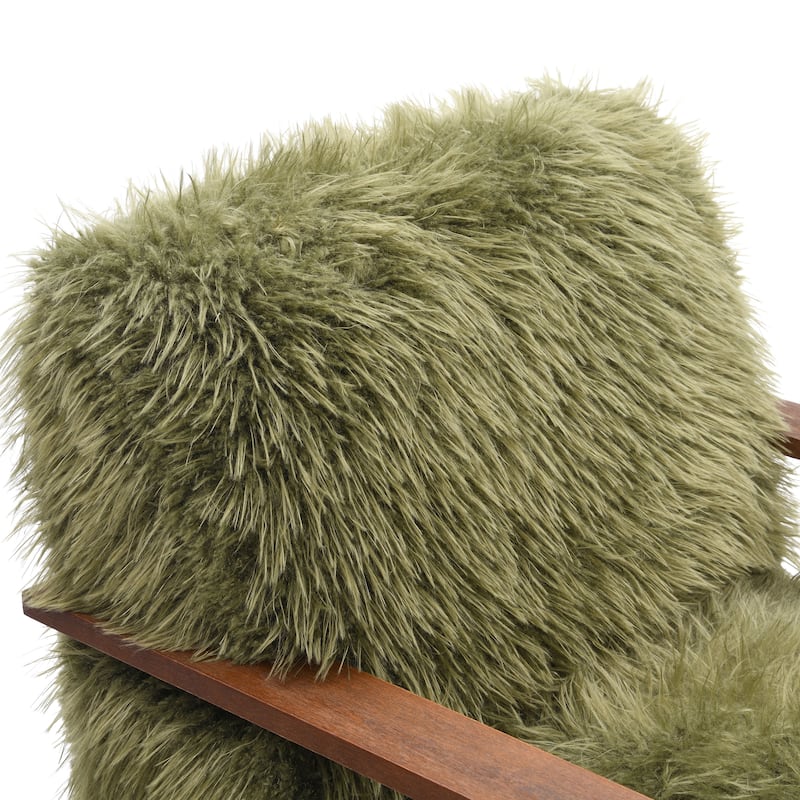 Furniture of America Neyra Modern 28-inch Faux Fur Accent Arm Chair