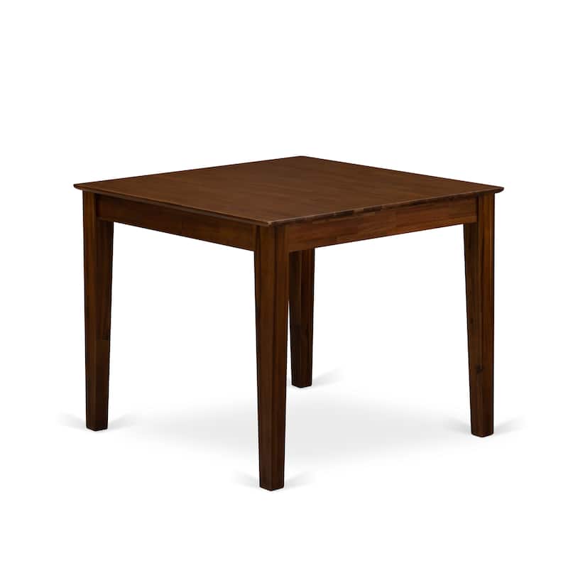 East West Furniture Dining Room Set Includes a Square Solid Wood Table and Parson Chairs, Antique Walnut (Pieces Options)