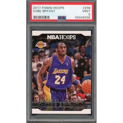 Kobe Bryant 2017 Panini Hopps Basketball Card #298 Graded PSA 9 - 8'6" x 11'6"