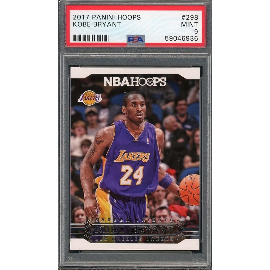 Kobe Bryant 2017 Panini Hopps Basketball Card #298 Graded PSA 9 - 8'6" x 11'6"