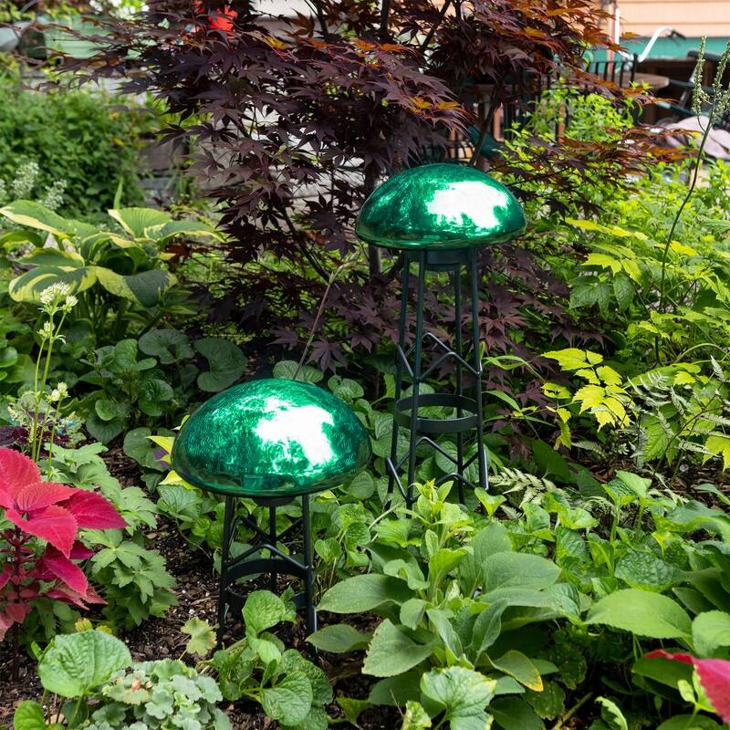 Achla Designs Glass Toadstool Gazing Globe Ball, 9 Inch Diameter