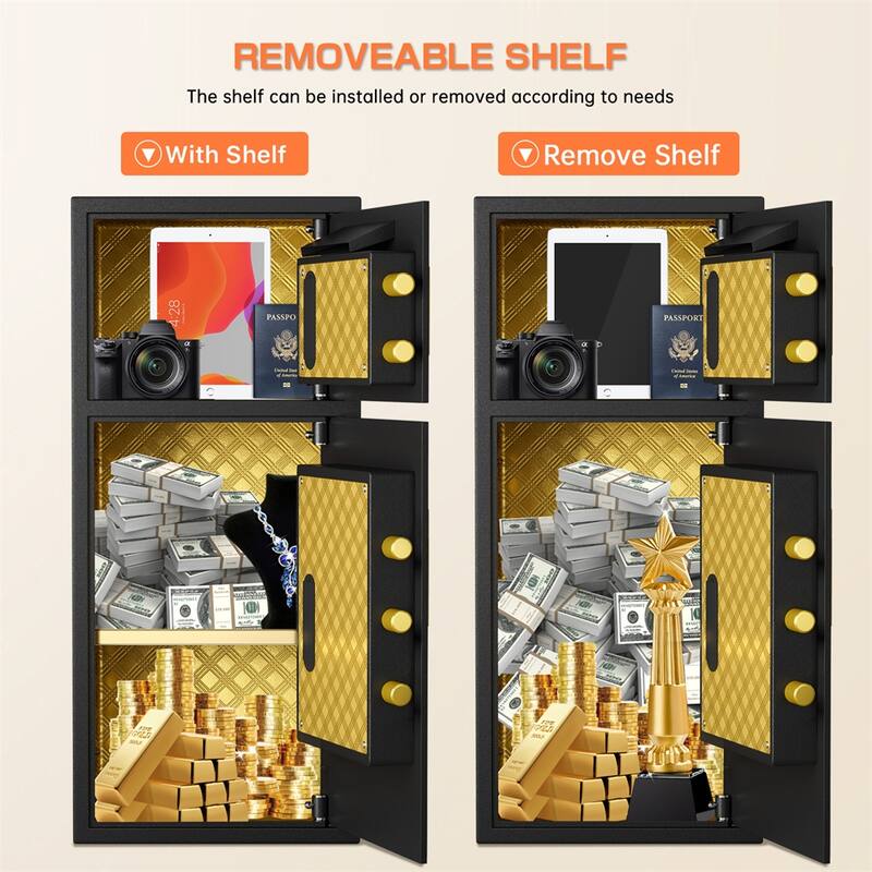 Large Double-door Coin-operated Safe,Digital Security Safe w/Fireproof