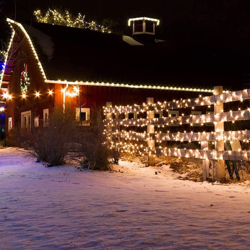 Holiday LITEUP 125 Solar Powered LED Christmas String Light - Warm White (1,2 or 4 Pack)