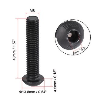 M8 x 1.25 16mm Button Head Socket Cap Screws,Stainless