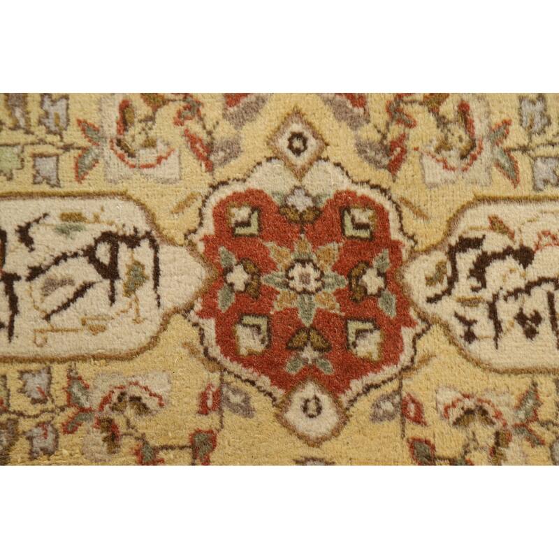 Hand Knotted Oriental 100% Wool Carpet Traditional All-Over Beige & Ivories Tabriz Area Rug - 18' 2'' X 13' 1''