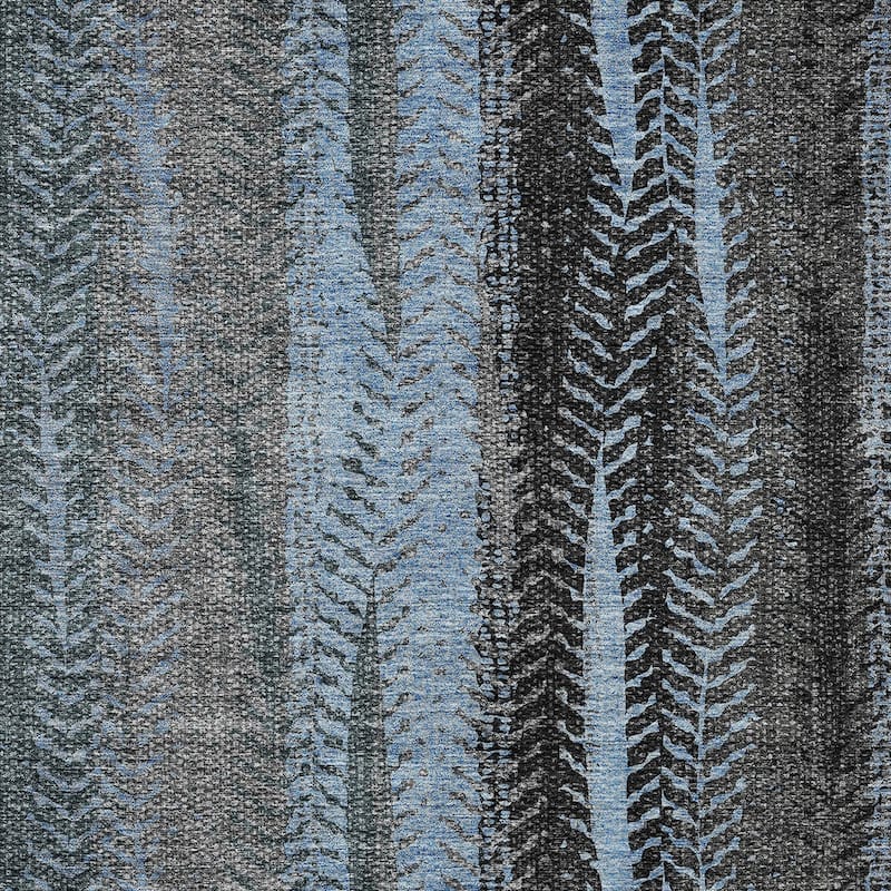 HomeRoots Botanical Leaves Transitional Rectangle Outdoor Rug