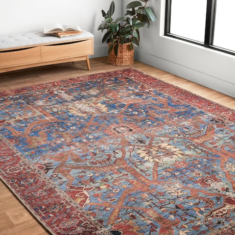 Alexander Home Tremezzina Printed Boho Iron-rod Distressed Rug