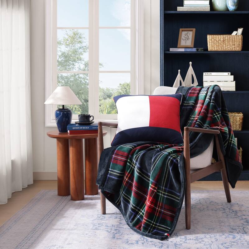 Tommy Hilfiger Iconic Reversible Throw Blanket
