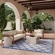 preview thumbnail 91 of 99, Nourison Easy Care Indoor/Outdoor Moroccan Trellis Area Rug 8' x 10' - Denim/Blue